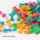 image 4 of Tub of 200 Assorted Colour Push Pins 25mm