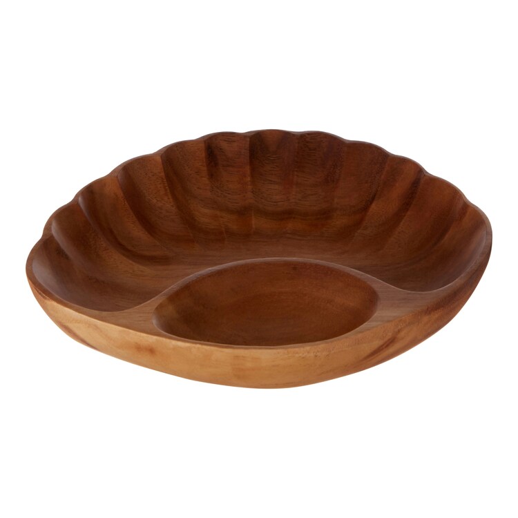 Kora Acacia Chip And Dip Serving Dish