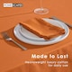 image 3 of Homescapes Burnt Orange Cotton Tablecloth - 137 x 178 cm | Orange