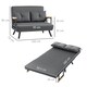 image 3 of HOMCOM Click Clack 2 Seater Sofa Bed for Living Room, Guest Room, Dark Grey Grey | grey