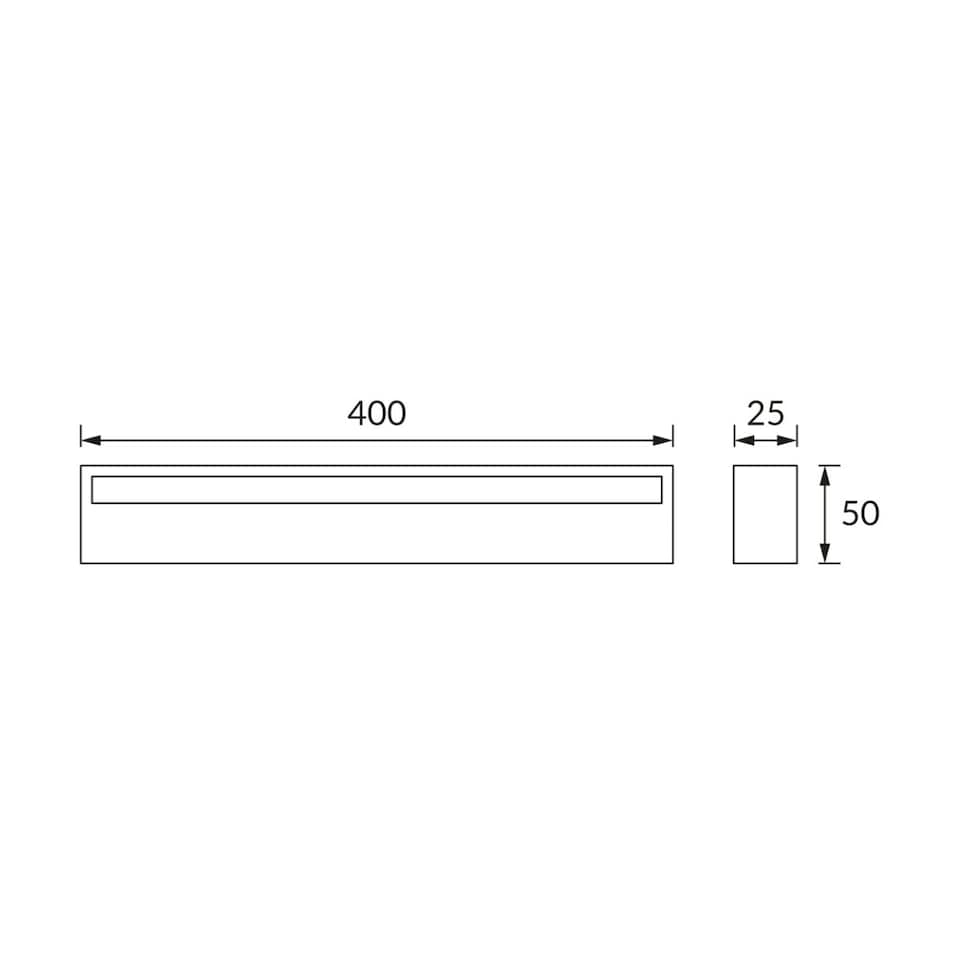 image 1 of CGC AMI 9W LED Chrome IP44 Bathroom Mirror Wall Light | Chrome | Chrome | Height: 2.5 cm Width: 40 cm Diameter: 5 cm
