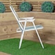 image 5 of 3 Pack of Folding Camping / Picnic Chair in Green and White Garden Patio | Green | Green