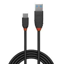 0.5m USB 3.2 Type A to C Cable, 10Gbps, Black Line