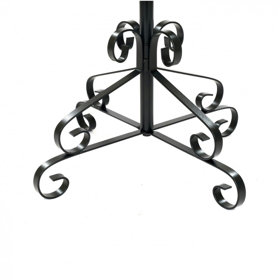 image 1 of Oypla 2 Tier Metal Garden Flower Fountain Plant Display Stand with Coco Liners Black