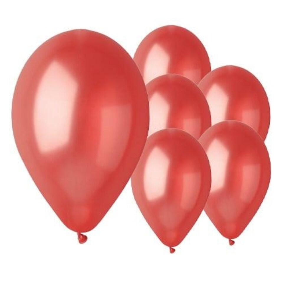 Metallic Red Bio Latex Balloons 33cm / 13 in - Pack of 50 Red