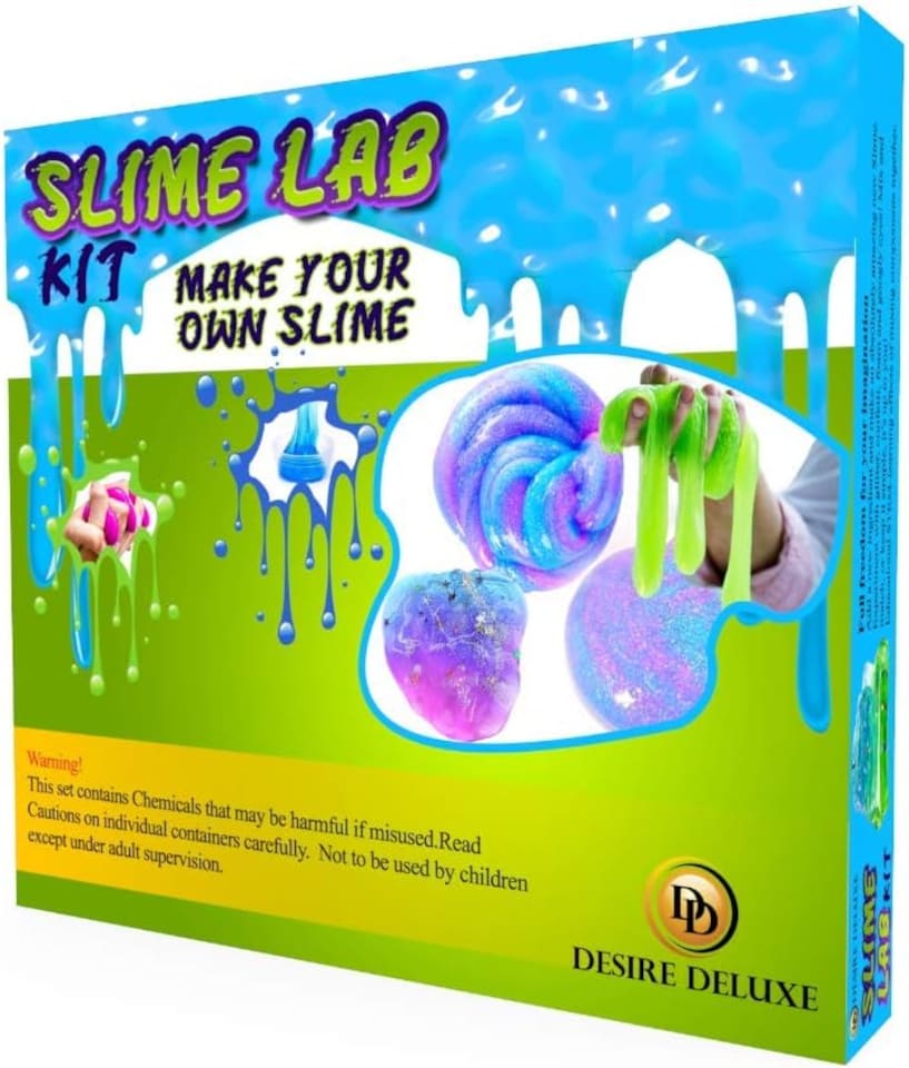 image 1 of Desire Deluxe Slime Making Kit DIY Factory Complete Games Set Toys Science for Kids Age 4 5 6 7 8 9 Year Old Slime Lab Activator Ingredient Educational Learning Activity Toy for Boys and Girls Present