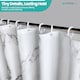 image 6 of Grey & White Marble Polyester Shower Curtain with 12 Hooks - 180x180cm