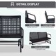 image 6 of Outsunny 2 Seater Wicker Glider Bench Chair Rocking Chair Patio Garden Armchair