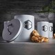 image 3 of Cooks Professional Kitchen Storage Set | 5-Piece | Bread Biscuit Tea Coffee Sugar | White & Silver