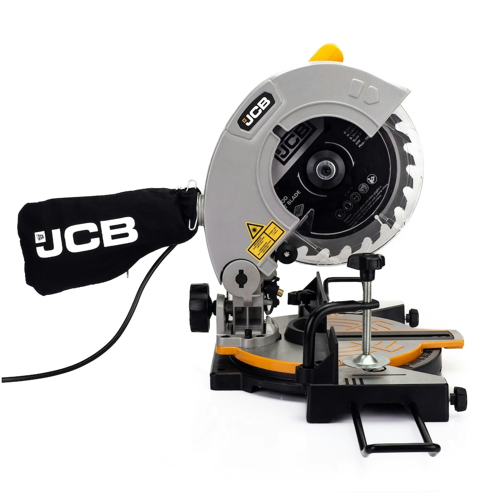 image 1 of JCB 210mm 8" Electric Compound Mitre Saw, Corded, 1100W, 230V | 21-MS-210-C