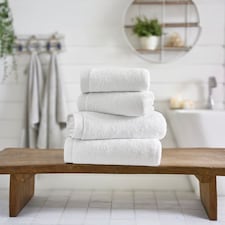 Egyptian Cotton Spa Quality Absorbent Soft & Premium Comfort Bathroom Towels | White | White