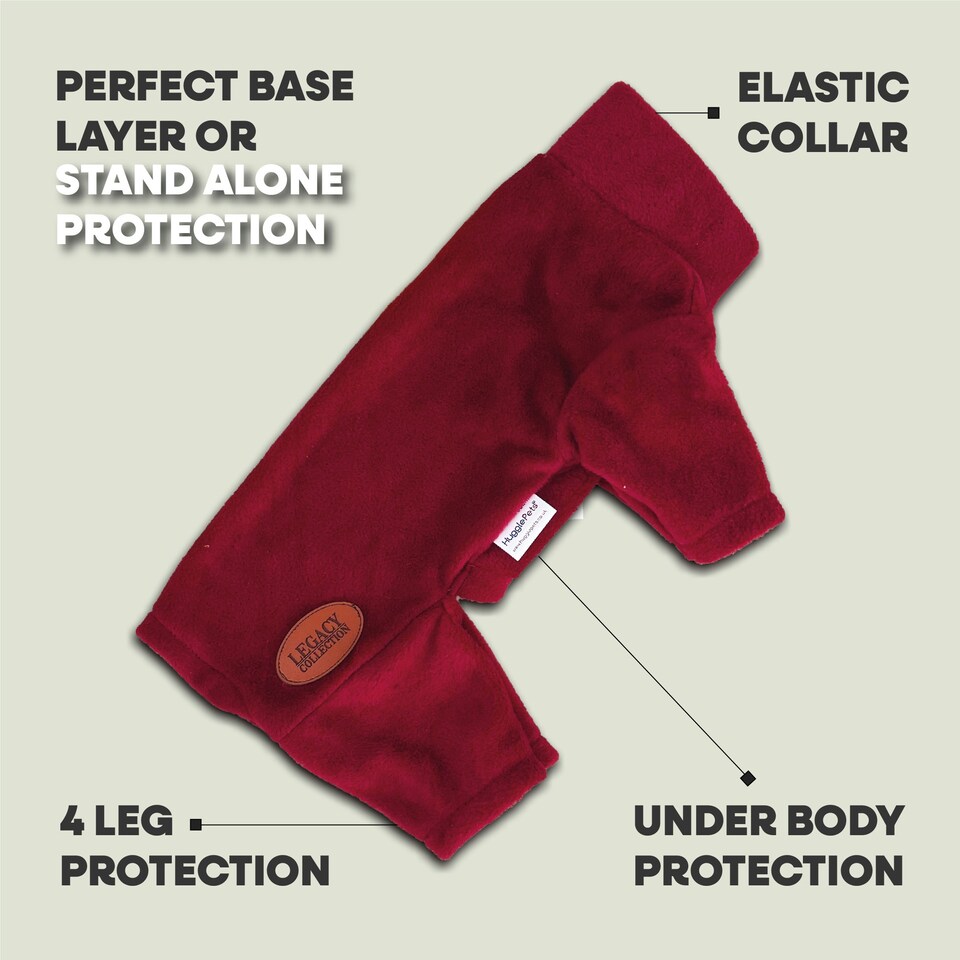 image 1 of HugglePets Legacy Polar Fleece Explorer Dog Jumper Suit Red | XL