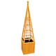 image 1 of Square Wooden Garden Obelisk Planter