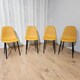 image 2 of Dining Chairs Set of 4 Mustard Leather Kitchen Chairs Brown