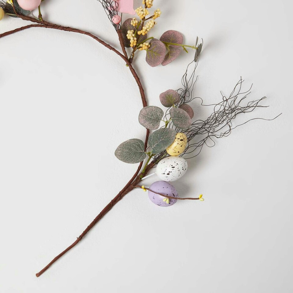 image 1 of Homescapes Spring Easter Egg and Eucalyptus Garland
