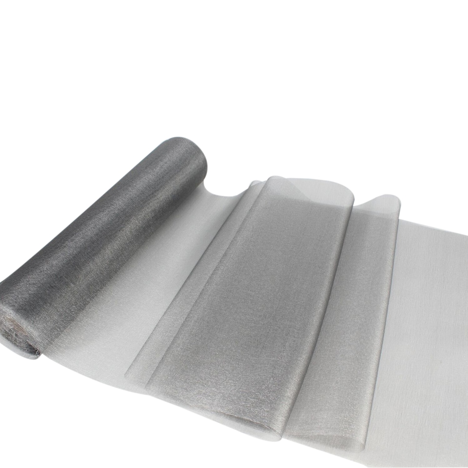 image 1 of Snow Sheer Organza Roll Glitter Sashes - 25m x 29cm