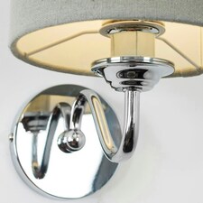 ValueLights Rocha Polished Silver Wall Light and E14 Candle LED 4W Warm White 3000K Bulb