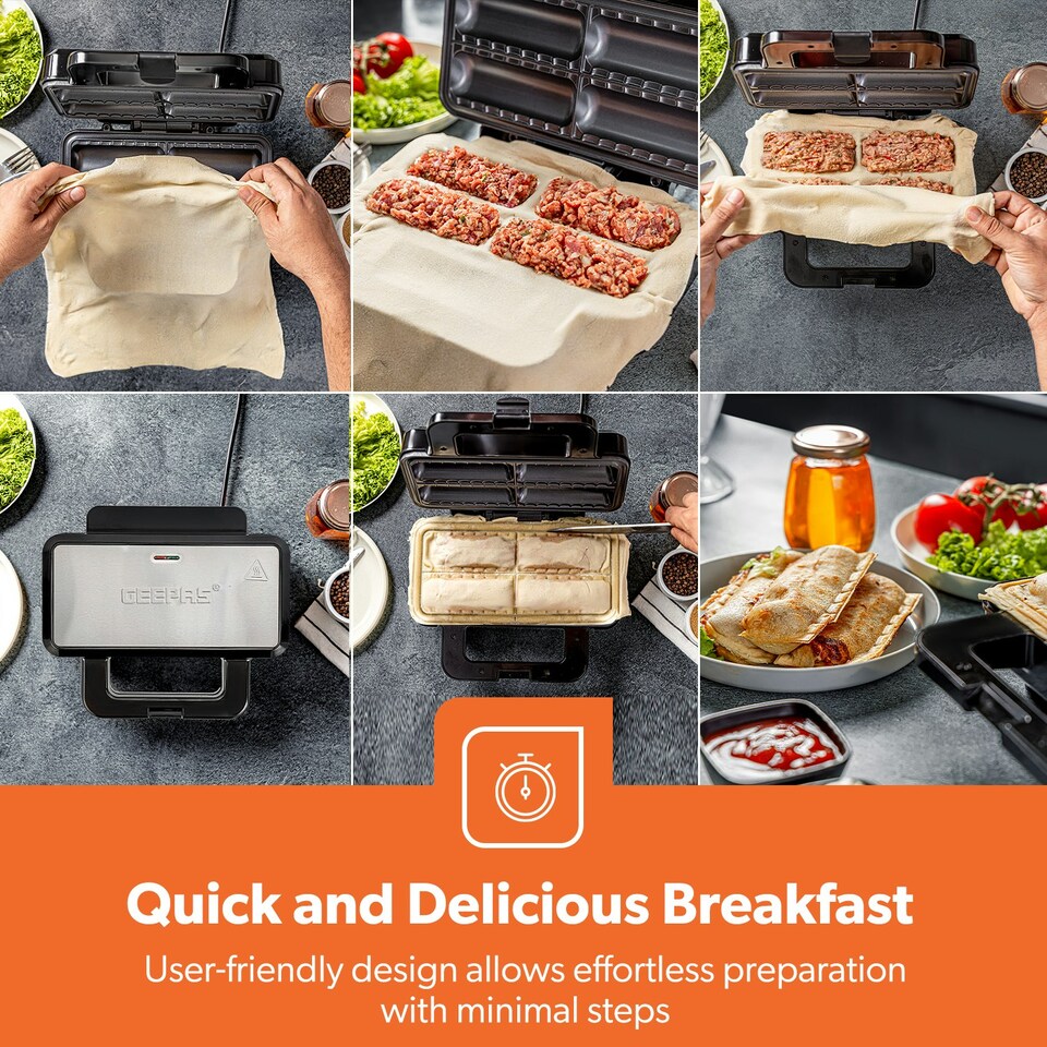 image 1 of GEEPAS Sausage Roll Maker Makes 4 Quick Rolls