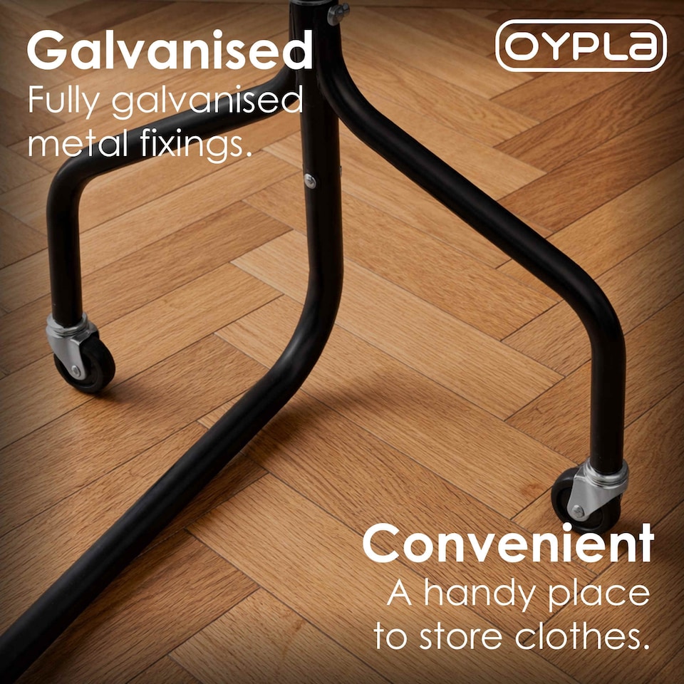 image 1 of 6ft Garment Clothes Rail Super Heavy Duty All Metal Black | Black