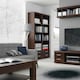 image 4 of Imperial Tall 2 Drawer Narrow Cabinet with Open Shelving in Dark Mahogany Melamine