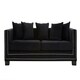 image 1 of Comfortable 3 Seater Black Velvet Sofa, Stylish Mid Century Sofa For Bedroom, Functional 3 Seater Sofa Black