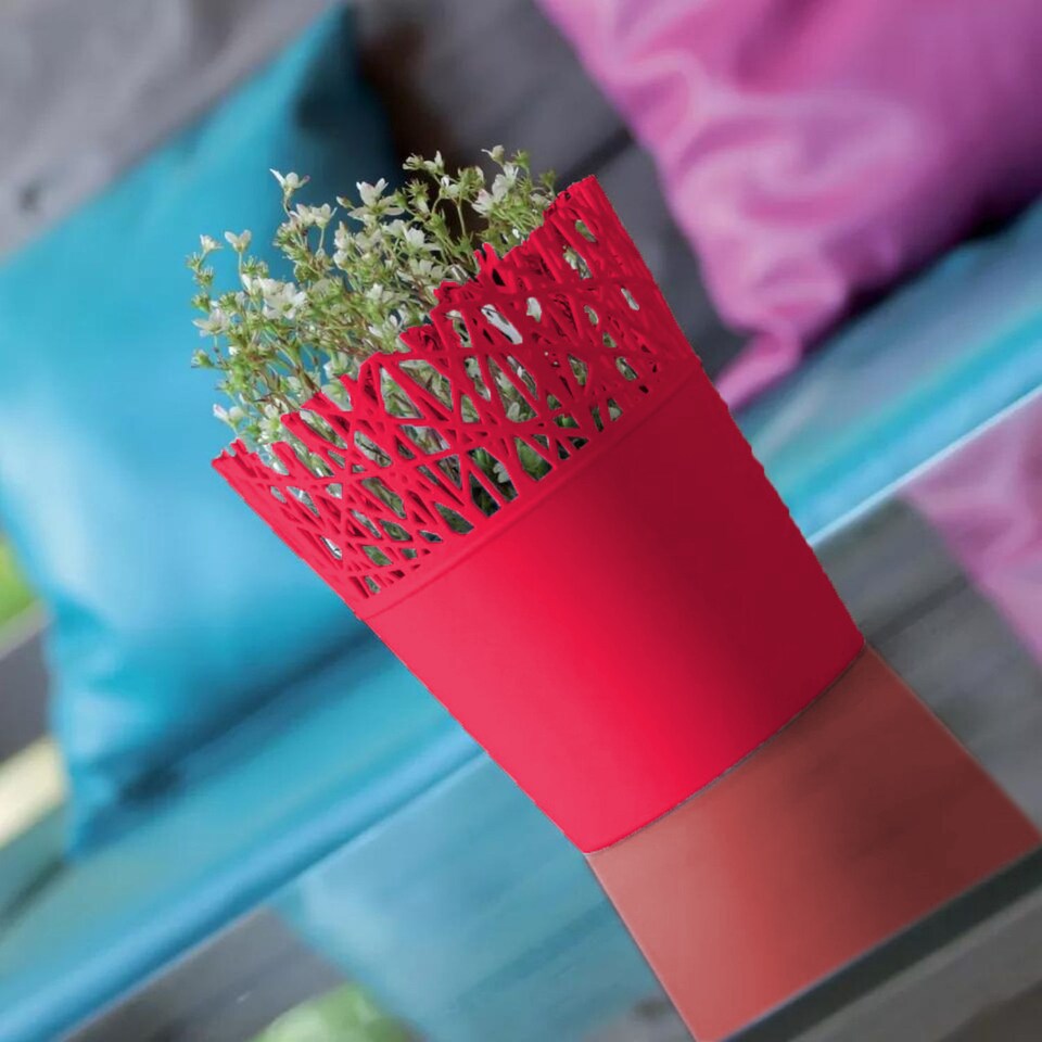 image 1 of Mini Plastic Flower Planter Pots - 183x160x160 cm | Pink | Pink & Set of 1 | 1