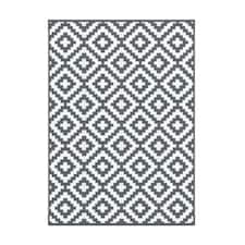 Marco Paul Grey Aztec Outdoor Rug 180x120cm Black | white  | 180 x 120cm