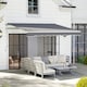 image 7 of Outsunny Garden Sun Shade Canopy Retractable Awning, 2.5 x 2m Green | Green