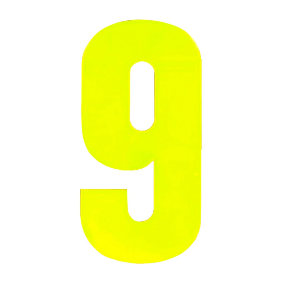 image 1 of Securit No 9 Hi-Vis Bin Number - Yellow - One Size