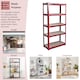 image 7 of Home Vida 5 Tier Large Heavy Duty Garage Shelves Adjustable Steel Shelving Storage Units - Red - Holds Upto 875kg Per Bay - 4 Bays