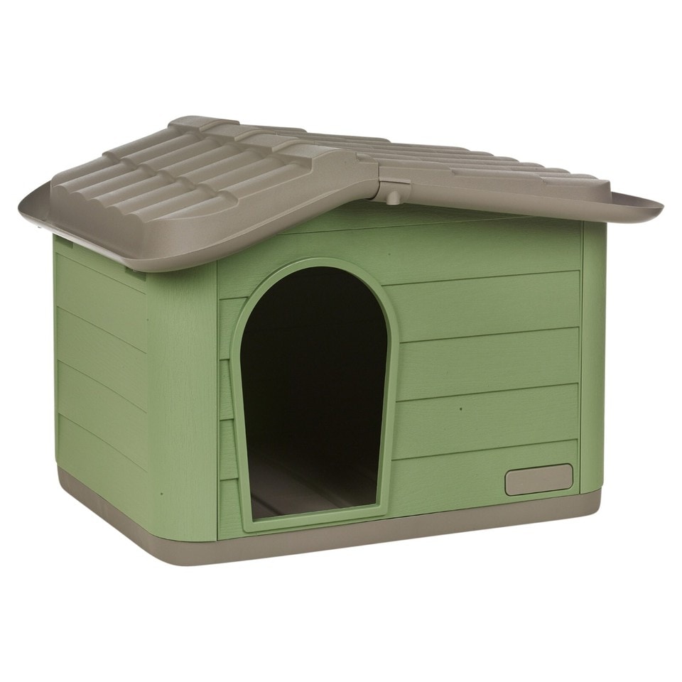 image 1 of URBNLIVING Plastic Dog House Outdoor Pet Kennel Shelter | Multi | Green | S | 1