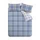 image 5 of Catherine Lansfield Kelso Check Reversible Duvet Cover Set Blue Blue | King