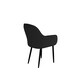 image 4 of Set Of 6 Anika Modern Velvet Dining Chair Padded Seat Metal Legs (Black) | Black | Black | One Size