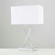 image 2 of ValueLights Pair Of Contemporary Polished Chrome Table Lamps With White Rectangular Shades