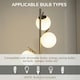 image 5 of HOMCOM Modern Tree Floor Lamp with 3 Light, for Living Room Bedroom, Silver