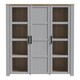 image 1 of Bohol Large Display Cabinet inc. 4x LED Lights in Riviera Oak/Grey Oak