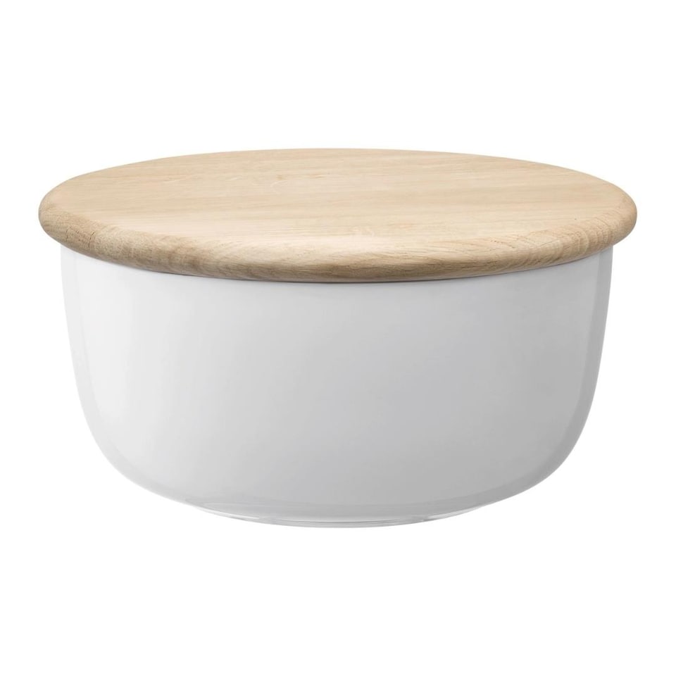 image 1 of LSA Dine White Porcelain Bowl with Lid 26cm