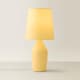 image 4 of ValueLights Arlo Pair of Yellow Ceramic Table Lamps Yellow Shades & Bulbs | Yellow