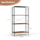 image 2 of COSTWAY 4-Tier Open-Back Storage Shelf Display Rack