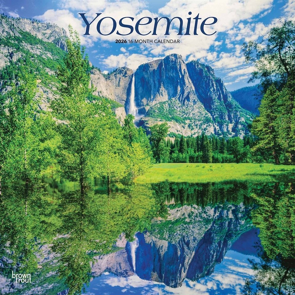 image 1 of Yosemite Calendar 2026, Wall Calendars, Month To View, Travel, Gift