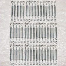 Galvanised Forged Straining Screw Hook Eye M30 X50 (Caravan Turnbuckle Open Body)