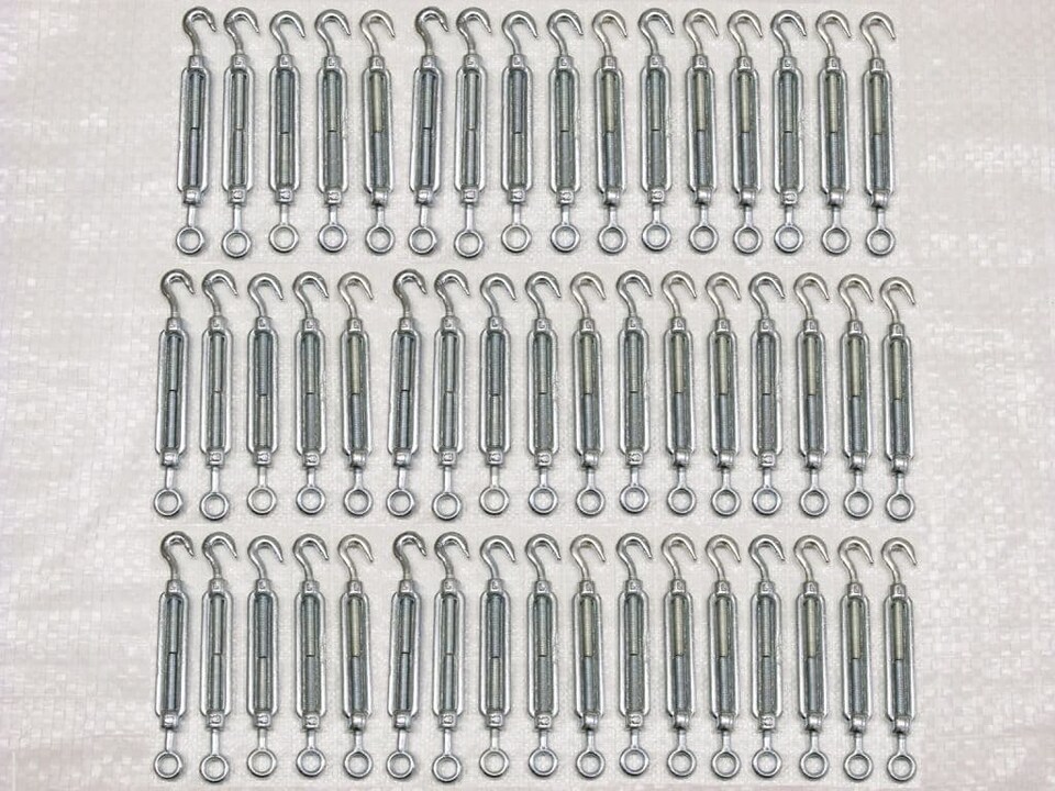 Galvanised Forged Straining Screw Hook Eye M30 X50 (Caravan Turnbuckle Open Body)