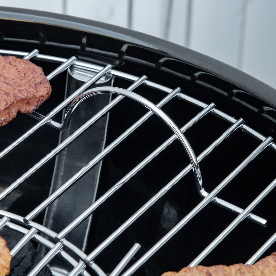 image 1 of Outsunny Portable Kettle Charcoal Grill BBQ Smoker  Cover, Lid, & Thermometer