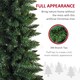 image 6 of HOMCOM 7ft Unlit Artificial Christmas Tree, Pencil Slim mas Tree with Solid Stand and Realistic Branches, Green