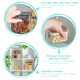 image 2 of Argon Tableware 6 Piece Food Storage Containers Set - 4 Sizes - Black - Resuable Container Meal Prep Container Tub Tupperware Airtight Lid