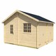 image 2 of Falkland-Log Cabin, Wooden Garden Room, Timber Summerhouse, Home Office - L635 x W628.6 x H313.5 cm Brown