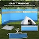 image 6 of Outsunny Camping Windbreaks with Clear Windows and Carry Bag, 440 x 140cm, Blue
