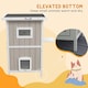 image 8 of PawHut Outdoor Wooden Cat House w/ Removable Bottom, Escape Doors, for 1-2 Cats