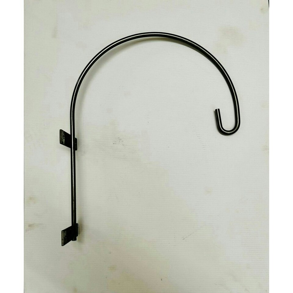 20 Inches Wall Swan Neck Bracket - Steel - Black