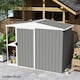 image 5 of Outsunny Pack of 12 Metal Roofing Sheets for Greenhouse, Light Grey Grey